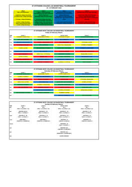 St Stithians U16 Basketball Tournament Fixtures Updated 19 Feb 2018