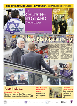 CHURCHOF ENGLAND New Bishops Arriving