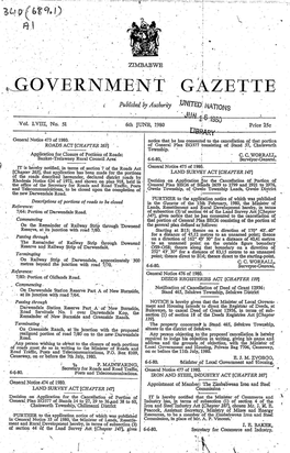 GOVERNMENT GAZETTE (Publishedby Authority UNITED! Nations Ee HA Ae S “ES Og — Vol