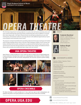 UGA Opera Theatre One Sheet