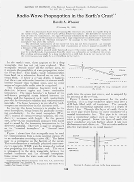 Radio-Wave Propagation in the Earth's Crust