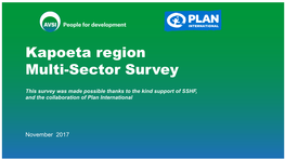 Kapoeta Region Multi-Sector Survey