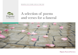 A Selection of Poems and Verses for a Funeral