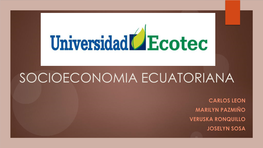 Socioeconomia Ecuatoriana