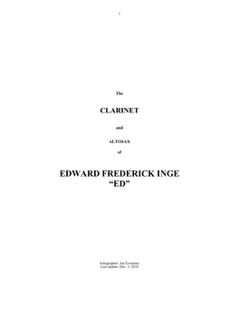 Download the CLARINET of Edward Inge