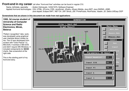 Other “Front-End Free” Activities Can Be Found in Regular CV