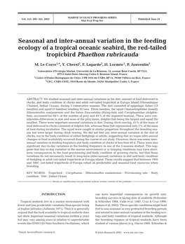 Seasonal and Inter-Annual Variation in the Feeding Ecology of a Tropical Oceanic Seabird, the Red-Tailed Tropicbird Phaethon Rubricauda