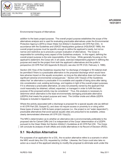 Environmental Impact Statement for the Combined License