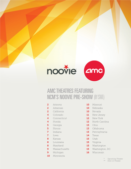 Amc Theatres Featuring Ncm's Noovie Pre-Show (By State)