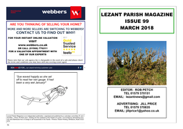 Lezant Parish Magazine Issue 99 March 2018