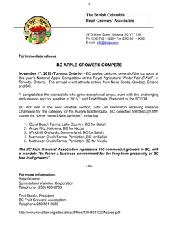 Bc Apple Growers Compete