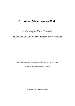Chronicon Moissiacense Maius