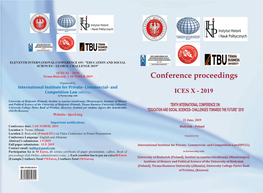 Book Proceedings of ICES X -Bialystok, June 22 2019