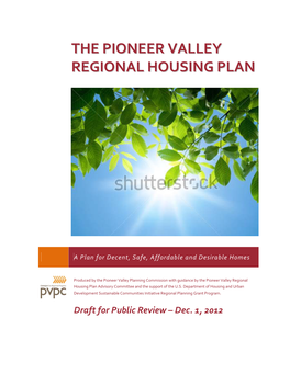 The Pioneer Valley Regional Housing Plan Advisory Committee and the Support of the U.S