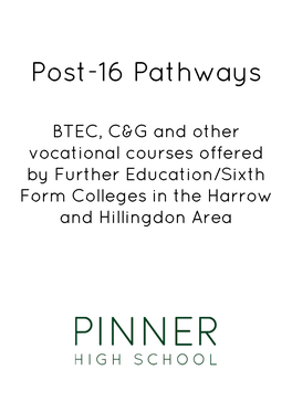 Post-16 Pathways