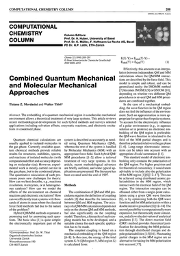 Computational Chemistry Column 291