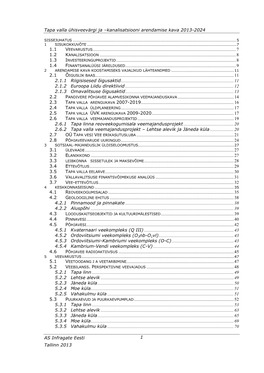 Tapa Valla ÜVK Arendamise Kava 2013-2024