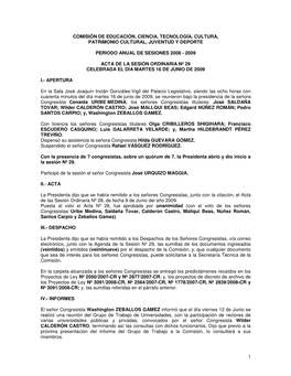 1 Comisión De Educación, Ciencia, Tecnología