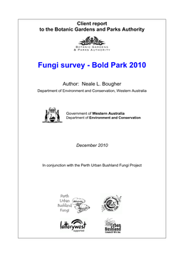 Bold Park Fungi Report