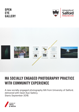 Ma Socially Engaged Photography Practice with Community Experience