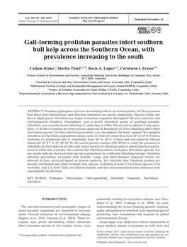 Gall-Forming Protistan Parasites Infect Southern Bull Kelp Across the Southern Ocean, with Prevalence Increasing to the South