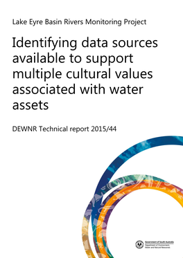 Identifying Data Sources Available to Support Multiple Cultural Values Associated with Water Assets