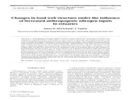 Changes in Food Web Structure Under the Influence of Increased Anthropogenic Nitrogen Inputs to Estuaries