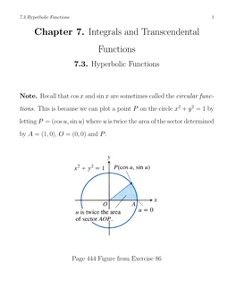 7.3. Hyperbolic Functions