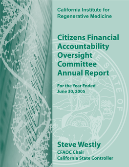 Citizens Financial Accountability Oversight Committee Annual Report