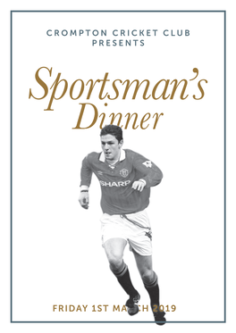 CCC Sportman's Dinner Programme Proof