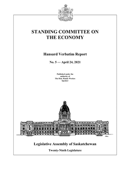 April 24, 2021 Economy Committee 57 Exports, and Attract New Investment Into Our Province
