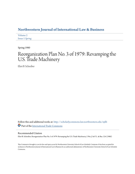 Reorganization Plan No. 3 of 1979: Revamping the U.S