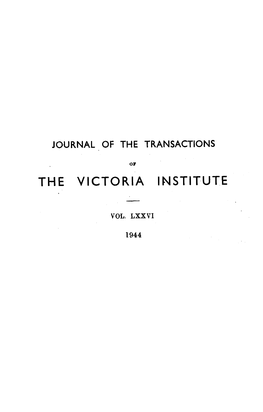 The Victoria Institute