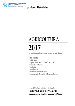 Quaderno Agricoltura 2017