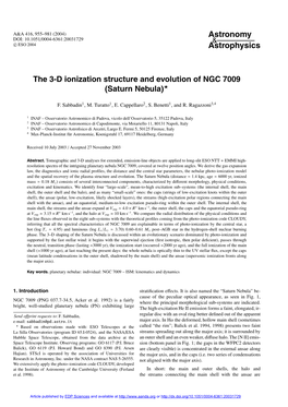 The 3-D Ionization Structure and Evolution of NGC 7009 (Saturn Nebula)