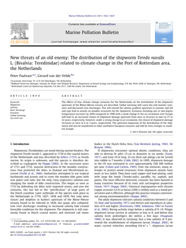 The Distribution of the Shipworm Teredo Navalis L