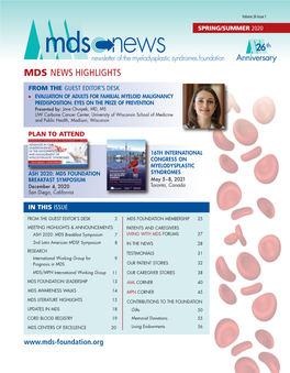 Mds News Highlights