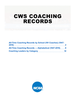 Cws Coaching Records