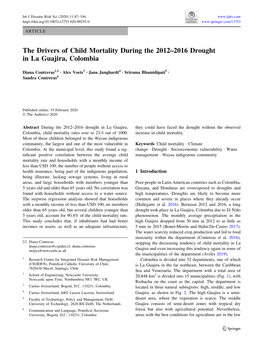 The Drivers of Child Mortality During the 2012–2016 Drought in La Guajira, Colombia