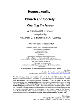 Homosexuality in Church and Society