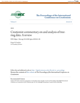 Creationist Commentary on and Analysis of Tree-Ring Data: a Review