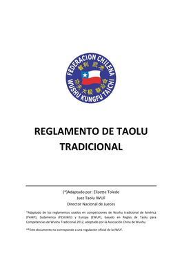 Reglamento De Taolu Tradicional