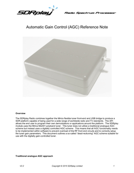 Automatic Gain Control (AGC) Reference Note