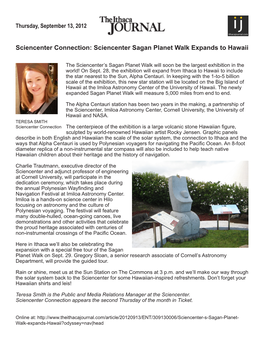 Sciencenter Sagan Planet Walk Expands to Hawaii