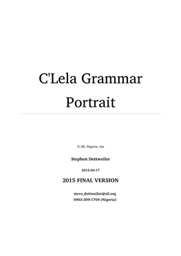 C'lela Grammar Portrait