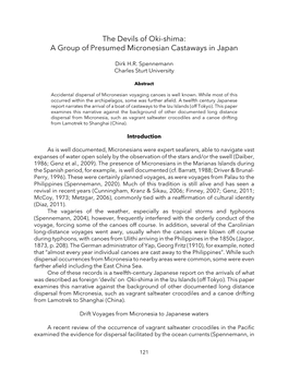 The Devils of Oki-Shima: a Group of Presumed Micronesian Castaways in Japan