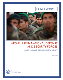 Afghanistan: National Defense and Security Forces