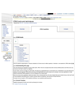 JTRIG Tools and Techniques (Redirected from JTRIG CITD - Covert Internet Technical Development) Navigation