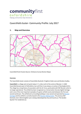 Caversfield Cluster- Community Profile: July 2017