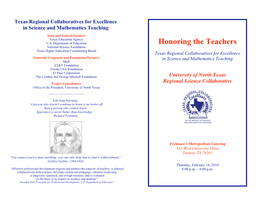 Honoring the Teachers
